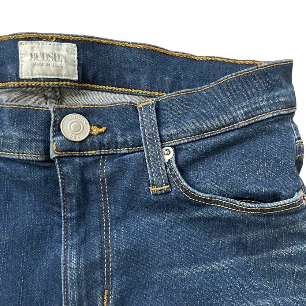 Hudson Love Midrise Bootcut Jeans Women’s Size 26 Dark Blue Denim Soft - Picture 5 of 12